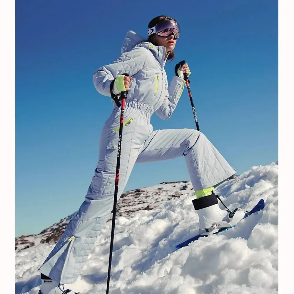 NEW FP Movement All Prepped Ski Suit Snowsuit White and Pink Size L $698 - Picture 13 of 13
